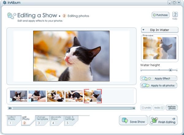 Редактирование фотографий в InAlbum