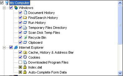 Очистка следов работы в Windows и Internet Explorer