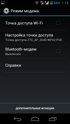 Обзор ZTE V880G. Скриншоты. Wi-Fi