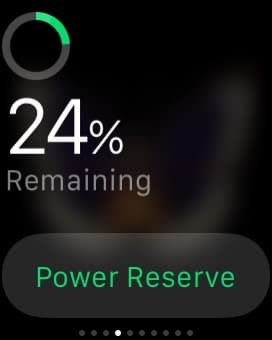 Скриншот с умных часов Apple Watch