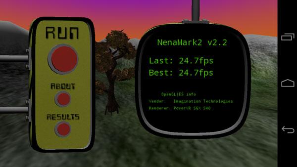 Результаты тестирования Samsung Galaxy Nexus i9250 в NenaMark 2