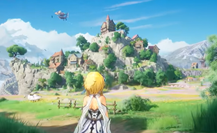 Genshin Impact-style world assembled on Unreal Engine 5 and Lumine taken for a walk