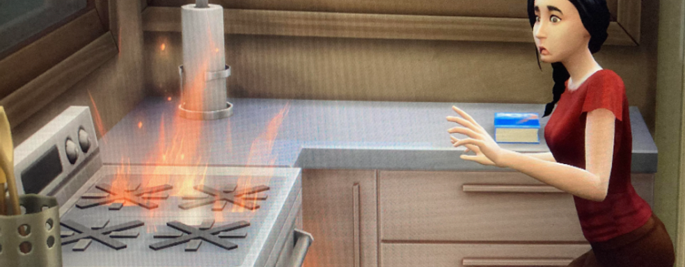 В The Sims 4 участились случаи самовозгорания унитазов и плит. Персонажи вынуждены перейти на огородную диету