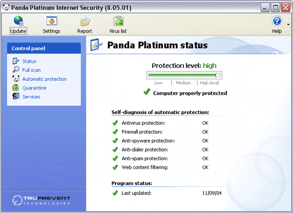 Главное окно программы