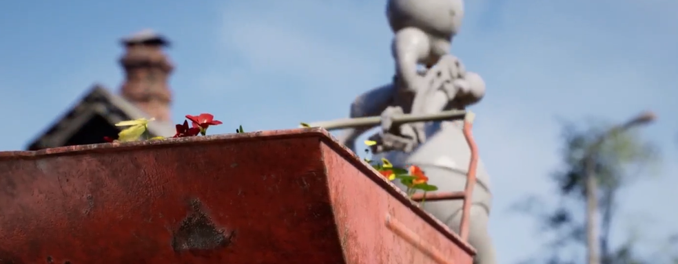 Atomic Heart получила рекламу с роботом садовником, рассаживающим отрубленные конечности