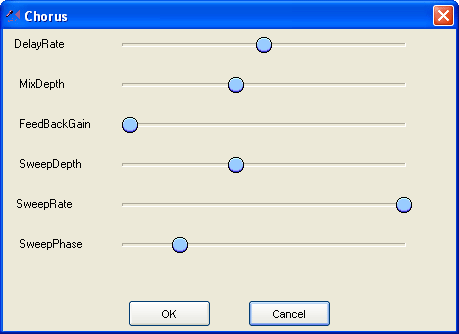 Наложение эффекта хора в Akram Audio Editor