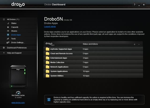 Drobo Dashboard