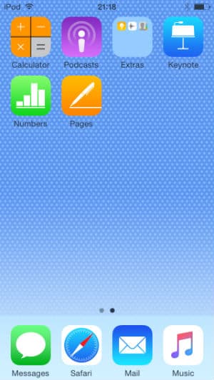 Скриншот iPod touch 2015 года