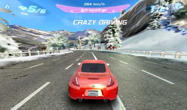 Asphalt 6 Adrenaline на планшете BlackBerry PlayBook