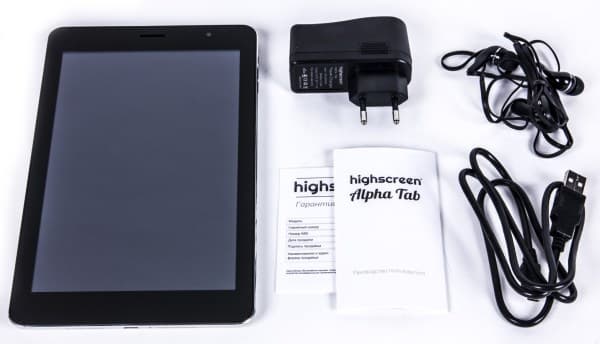 Комплектация планшета Highscreen Alpha Tab