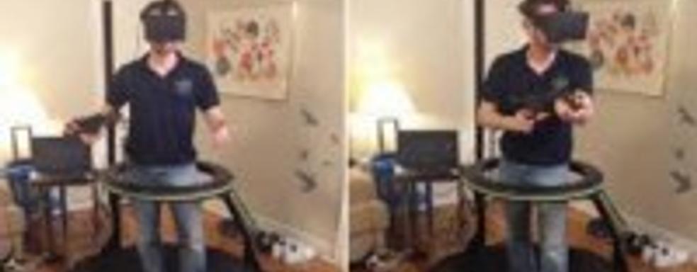 Virtuix Omni + Oculus Rift + Kinect = игровая виртуальная реальность