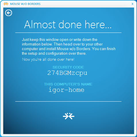 Полученный код понадобится для подключения других компьютеров