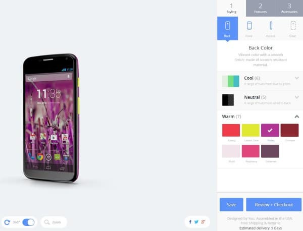 Создание дизайна смартфона Motorola Moto X