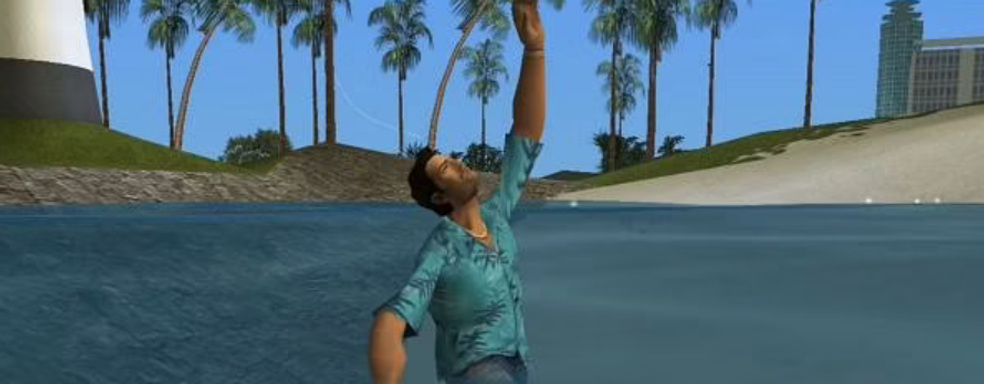 Томми плавает как топор в ремастере GTA Vice City. GTA: The Trilogy «верна традиции»