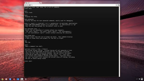 Скриншот Chrome OS