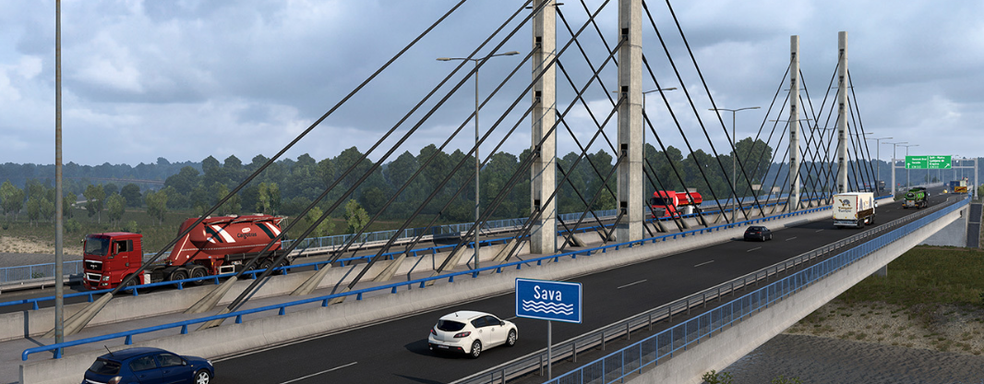 Западные Балканы в Euro Truck Simulator 2. Мосты и водоёмы на новых скриншотах