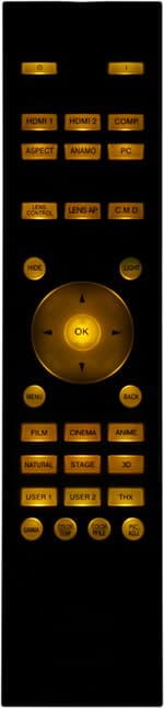 Проектор JVC DLA-X7-B, пульт ДУ с подсветкой