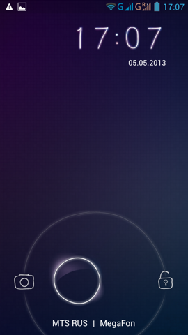 Обзор Lenovo S720. Скриншоты. Экран блокировки