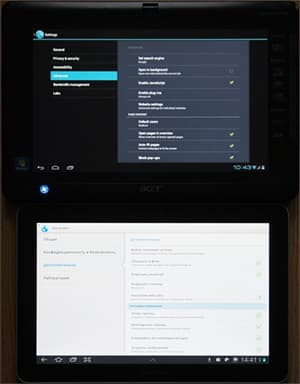 настройки браузера в Android 4.0 и 3.0