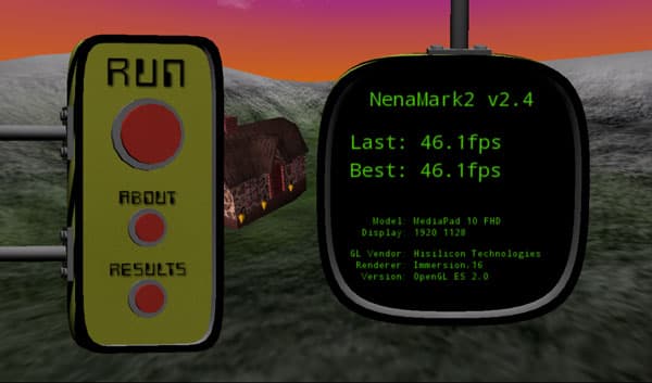 Результаты тестирования Huawei MediaPad 10 FHD в NenaMark 2