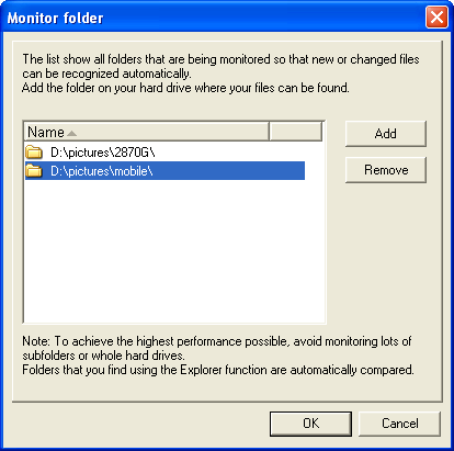 Наблюдение за каталогами в Magix Photo Manager 2006 deLuxe