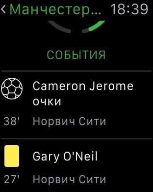 Скриншот Apple Watch