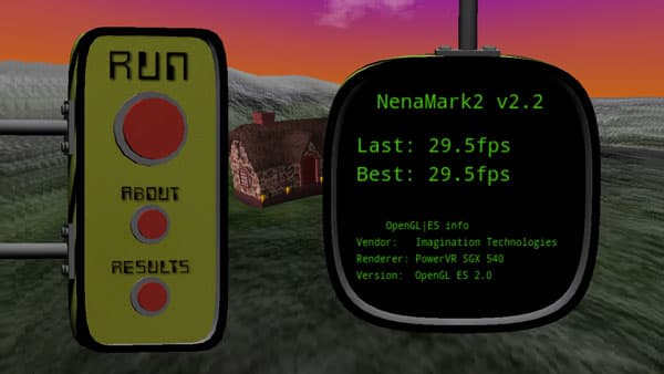 Результаты тестирования Lenovo K800 в NenaMark 2 Результаты тестирования Lenovo K800 в NenaMark 2