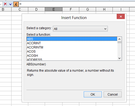 Список функций Calc