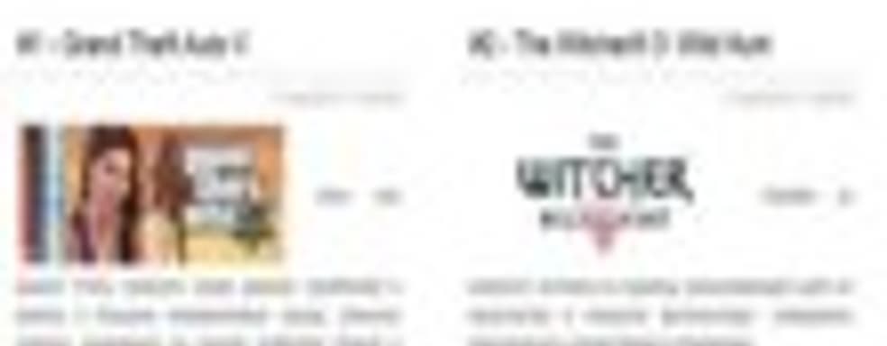 GTA V и The Witcher 3 лидируют в недельном чарте Steam 