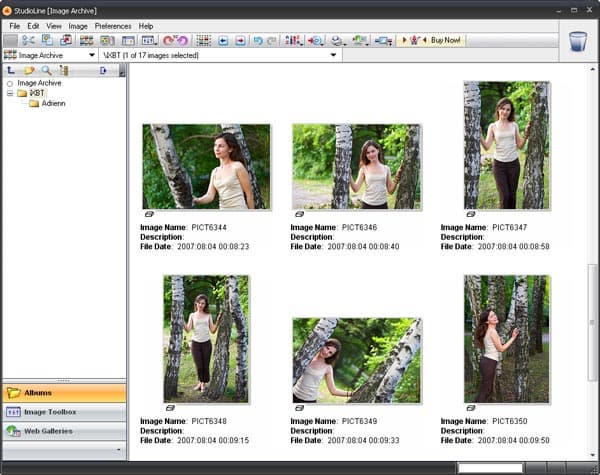 Рабочее окно StudioLine Photo Basic