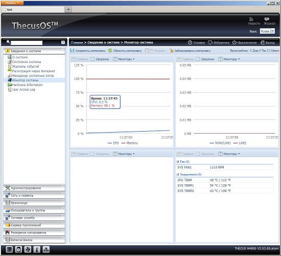 Настройка Thecus N4800 Настройка Thecus N4800