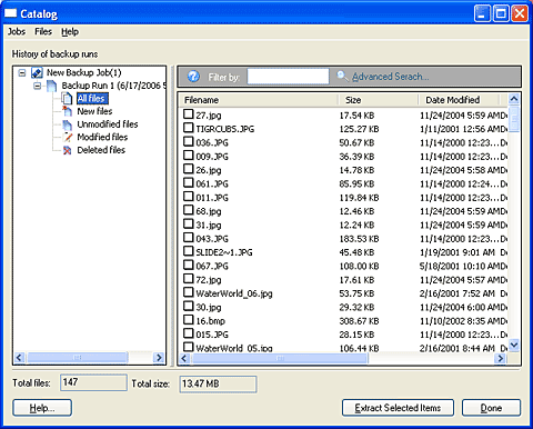 Работа с содержимым резервных копий