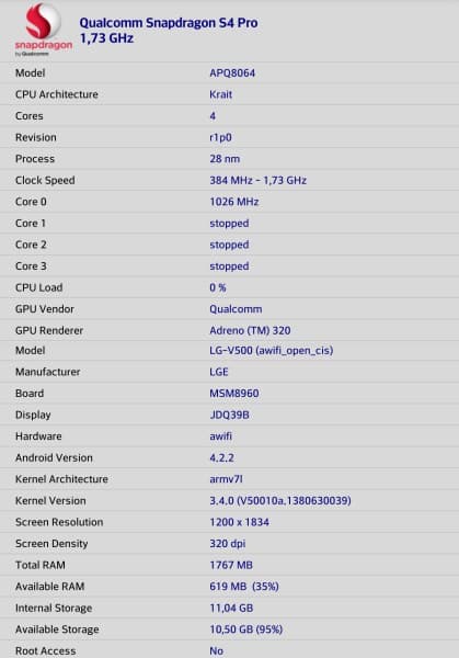 Характеристики планшета LG G Pad 8.3