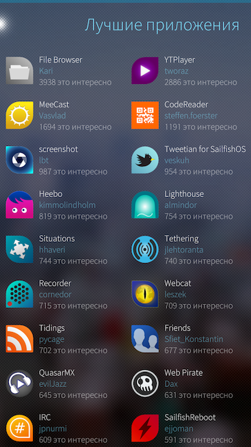 Скриншот Sailfish OS Скриншот Sailfish OS