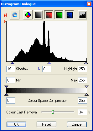 Работа с гистограммой в SilverFast DCPro