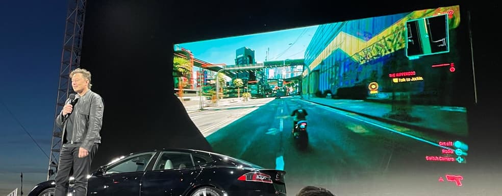 Cyberpunk 2077 запустили на бортовом компьютере новой Tesla