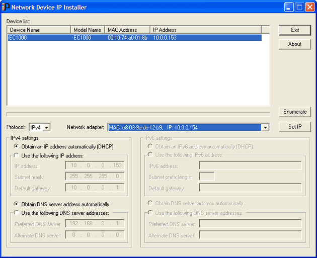IP Installer Program IP Installer Program