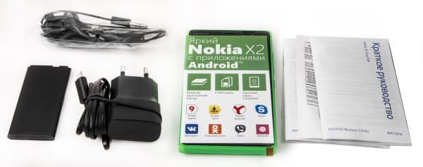 Коробка смартфона Nokia X2