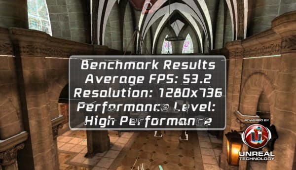 Результаты теста Epic Citadel на планшете ASUS Fonepad