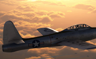 Создатели авиасима «Корея. Ил-2» показали модель самолёта F-84E Thunderjet