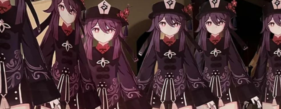 Армия Ху Тао из Genshin Impact захватила дом. Творец создал множество девушек под присмотром гигантских Саяк