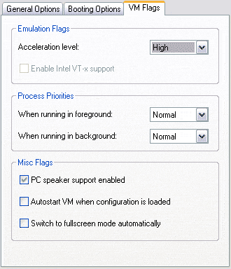 Дополнительные настройки виртуальной машины