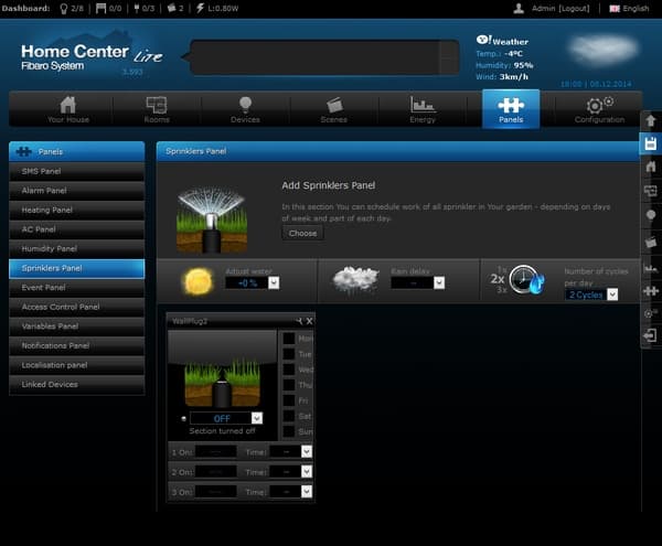 Интерфейс настройки Fibaro Home Center Lite Интерфейс настройки Fibaro Home Center Lite