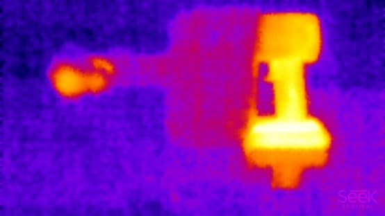 Пылесос Dyson DC43H Mattress, термоснимок Пылесос Dyson DC43H Mattress, термоснимок