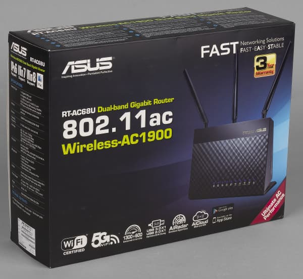 Упаковка Asus RT-AC68U Упаковка Asus RT-AC68U