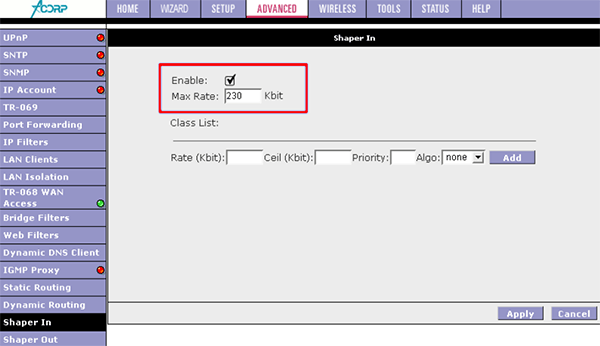 установка Max Rate