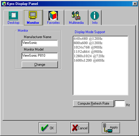 Настройка монитора