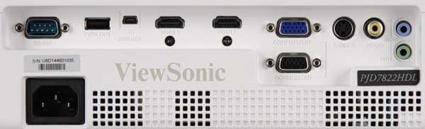 DLP-проектор ViewSonic PJD7822HDL, разъемы DLP-проектор ViewSonic PJD7822HDL, разъемы