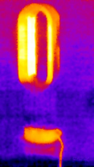 Тепловентилятор Dyson AM09 Hot + Cool, термоснимок Тепловентилятор Dyson AM09 Hot + Cool, термоснимок