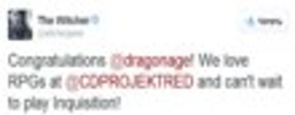 Создатели The Witcher и Dragon Age обменялись любезностями